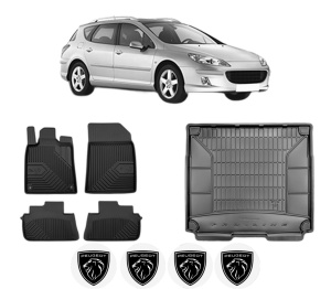 Set Covorase Presuri Auto Si Tavita Portbagaj PEUGEOT 407 SW (6E_, 6D_) din 2004-2010 PEUGEOT - Img 2
