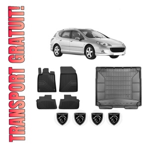 Set Covorase Presuri Auto Si Tavita Portbagaj PEUGEOT 407 SW (6E_, 6D_) din 2004-2010 PEUGEOT