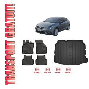 Set Covorase Presuri Auto Si Tavita Portbagaj SEAT LEON Hatchback Van (5F1) din 2017-2018 SEAT