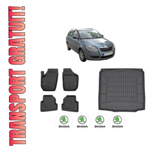 Set Covorase Presuri Auto Si Tavita Portbagaj SKODA FABIA II Combi (545) din 2007-2014 SKODA