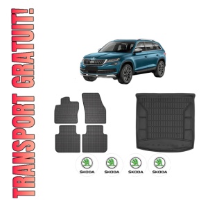 Set Covorase Presuri Auto Si Tavita Portbagaj SKODA KODIAQ I (NS6, NS7, NV7) din 2016-2021 SKODA