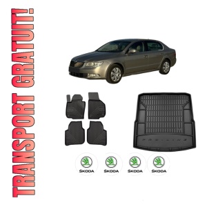Set Covorase Presuri Auto Si Tavita Portbagaj SKODA SUPERB II Estate (3T5) din 2009-2015 SKODA