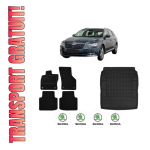 Set Covorase Presuri Auto Si Tavita Portbagaj SKODA SUPERB III Estate (3V5) din 2015-2024 SKODA