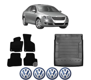Set Covorase Presuri Auto Si Tavita Portbagaj Volkswagen PASSAT B6 (3C2) din 2005-2010 Volkswagen - Img 2