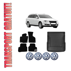Set Covorase Presuri Auto Si Tavita Portbagaj Volkswagen PASSAT B6 Variant (3C5) din 2005-2011 Volkswagen