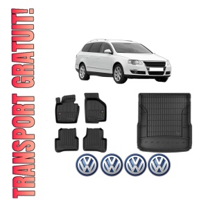 Set Covorase Presuri Auto Si Tavita Portbagaj Volkswagen PASSAT B6 Variant (3C5) din 2005-2011 Volkswagen