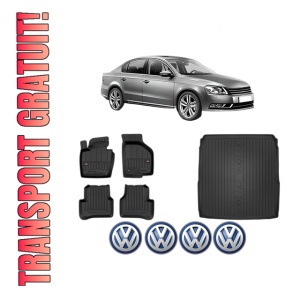 Set Covorase Presuri Auto Si Tavita Portbagaj Volkswagen PASSAT B7 (362) din 2010-2014 Volkswagen