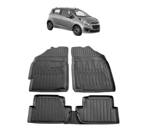 Set covorase presuri CHEVROLET SPARK M300 din 2009-2015, auto, din cauciuc thermoplastic - Img 2