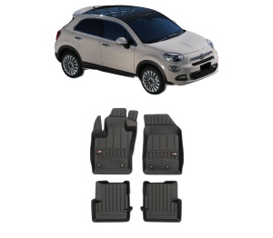 Set covorase presuri FIAT 500X din 2014-2017, auto, din cauciuc thermoplastic, FIAT - Img 2