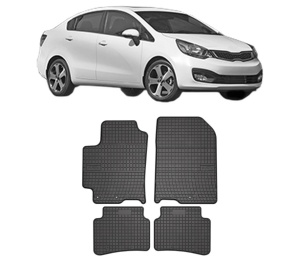 Set covorase presuri KIA RIO III Saloon (UB) din 2011-2017, auto, din cauciuc thermoplastic, KIA - Img 2