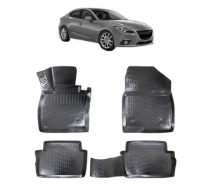 Set covorase presuri MAZDA 3 III SEDAN din 2013-2018, auto, din cauciuc thermoplastic - Img 2