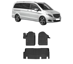Set covorase presuri MERCEDES-BENZ VITO Mixto (Double Cabin) (W447) din 2014-2020, auto, din cauciuc thermoplastic, MERCEDES-BENZ - Img 2