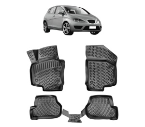 Set covorase presuri SEAT ALTEA din 2004-2015, auto, din cauciuc thermoplastic - Img 7