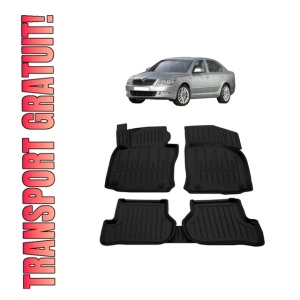 Set covorase presuri SKODA Octavia II A5 din 2004-2013, auto, din cauciuc thermoplastic - Img 8