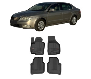 Set covorase presuri SKODA SUPERB II Estate (3T5) din 2009-2015, auto, din cauciuc thermoplastic, SKODA - Img 2