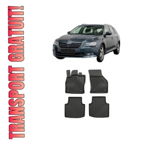 Set covorase presuri SKODA SUPERB III Estate (3V5) din 2015-2024, auto, din cauciuc thermoplastic, SKODA