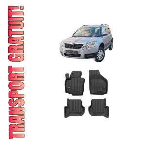 Set covorase presuri SKODA YETI (5L) din 2009-2017, auto, din cauciuc thermoplastic, SKODA