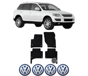 Set Covorase Presuri Volkswagen TOUAREG (7LA, 7L6, 7L7) din 2002-2010, Auto, Material Textil Mocheta, Volkswagen - Img 2