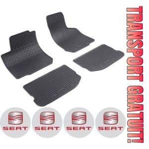 Set covorase Seat Leon 1M 1999 - 2005 si 4 stickere rotunde Seat