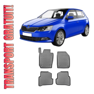 Set covorase SKODA FABIA III, din 11.2014 - 08.2021, covorase tavita, caroserie HATCHBACK, compatibile cu autoturismul SKODA FABIA III, ARISTAR