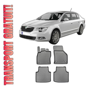 Set covorase SKODA SUPERB III, din 05.2015 - 11.2023, covorase tavita, caroserie SEDAN, compatibile cu autoturismul SKODA SUPERB III, ARISTAR
