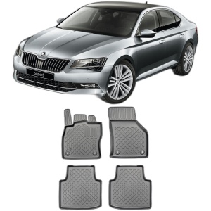 Set covorase SKODA SUPERB III, din 09.2015 - 11.2023, covorase tavita, caroserie COMBI, compatibile cu autoturismul SKODA SUPERB III, ARISTAR - Img 2