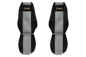 Set Huse Scaune Camion Tir RENAULT TRUCKS PREMIUM 2 din 2005-2009, Auto, Model CLASSIC, Culoare Gri, 4x Stickere auto cu RENAULT TRUCKS - Img 2
