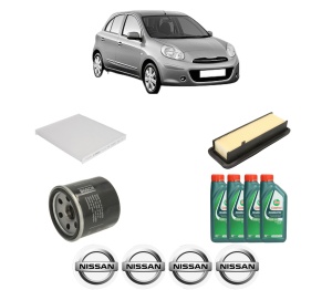Set Pachet filtre revizie Bosch, 4 litrii ulei Castrol 10W40 NISSAN MICRA IV (K13K, K13KK) 1.2 DIG-S din 2011-2015, 4x Stickere auto cu NISSAN - Img 2