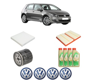 Set Pachet filtre revizie Bosch, 4 litrii ulei Castrol 5W30 Volkswagen GOLF VII (5G1, BQ1, BE1, BE2) 1.0 TSI din 2015-2020, 4x Stickere auto cu Volkswagen - Img 2