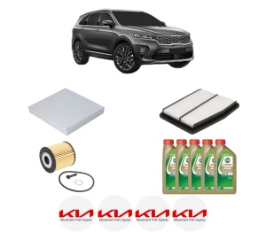 Set Pachet filtre revizie Bosch, 5 litrii ulei Castrol 0W20 KIA SORENTO IV (MQ4, MQ4A) 1.6 T-GDi Plug-in Hybrid AWD din 2020, 4x Stickere auto cu KIA - Img 2