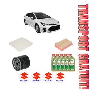 Set Pachet filtre revizie Bosch, 5 litrii ulei Castrol 0W20 SUZUKI SWACE (AMZ_) 1.8 Hybrid din 2020, 4x Stickere auto cu SUZUKI