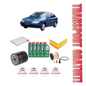 Set Pachet filtre revizie Bosch, 5 litrii ulei Castrol 10W40 CITROEN XSARA Hatchback Van (N3_) 2.0 HDi din 2000-2005, 4x Stickere auto cu CITROEN