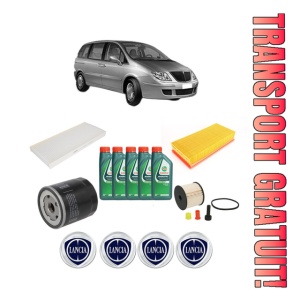 Set Pachet filtre revizie Bosch, 5 litrii ulei Castrol 10W40 LANCIA PHEDRA (179_) 2.2 JTD (179AXC1A) din 2002-2010, 4x Stickere auto cu LANCIA