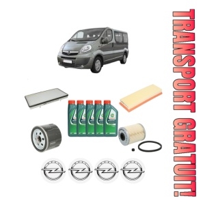 Set Pachet filtre revizie Bosch, 5 litrii ulei Castrol 10W40 OPEL VIVARO A Bus (X83) 1.9 DI (F7, J7, A07) din 2001-2006, 4x Stickere auto cu OPEL