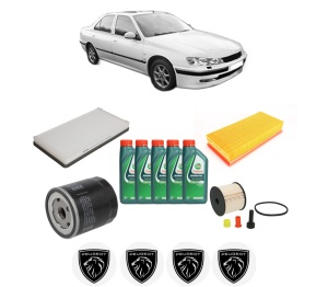 Set Pachet filtre revizie Bosch, 5 litrii ulei Castrol 10W40 PEUGEOT 406 (8B) 2.0 HDi 110 din 2001-2004, 4x Stickere auto cu PEUGEOT - Img 2