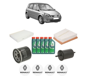 Set Pachet filtre revizie Bosch, 5 litrii ulei Castrol 10W40 RENAULT SCENIC III (JZ0/1_) 2.0 16V din 2008-2016, 4x Stickere auto cu RENAULT - Img 2