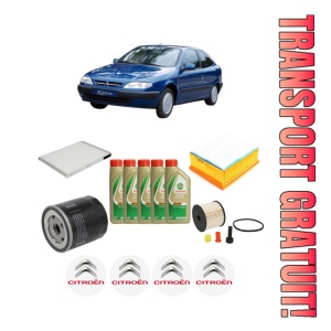 Set Pachet filtre revizie Bosch, 5 litrii ulei Castrol 5W40 CITROEN XSARA Hatchback Van (N3_) 2.0 HDi din 2000-2005, 4x Stickere auto cu CITROEN