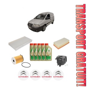 Set Pachet filtre revizie Bosch, 5 litrii ulei Castrol 5W40 CITROEN JUMPY II Platform/Chassis 1.6 HDi 90 16V din 2007-2016, 4x Stickere auto cu CITROEN