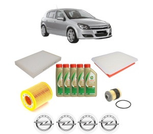 Set Pachet filtre revizie Bosch, 5 litrii ulei Castrol 5W40 OPEL ASTRA H (A04) 1.9 CDTI (L48) din 2004-2010, 4x Stickere auto cu OPEL - Img 2
