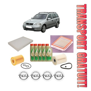 Set Pachet filtre revizie Bosch, 5 litrii ulei Castrol 5W40 OPEL ASTRA H Estate Van (L70) 1.7 CDTI (L70) din 2004-2010, 4x Stickere auto cu OPEL