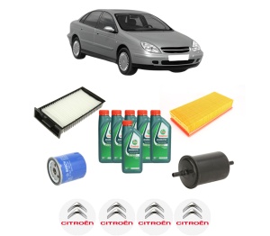 Set Pachet filtre revizie Bosch, 6 litrii ulei Castrol 10W40 CITROEN C5 I (DC_) 3.0 V6 (DCXFXC, DCXFXF) din 2001-2004, 4x Stickere auto cu CITROEN - Img 2