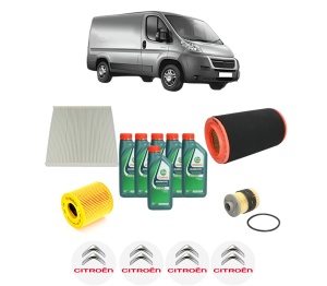 Set Pachet filtre revizie Bosch, 6 litrii ulei Castrol 10W40 CITROEN JUMPER II Van 2.2 HDi 120 din 2006-2016, 4x Stickere auto cu CITROEN - Img 2