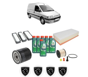 Set Pachet filtre revizie Bosch, 6 litrii ulei Castrol 10W40 PEUGEOT EXPERT Van (222) 2.0 HDI din 2000-2006, 4x Stickere auto cu PEUGEOT - Img 2