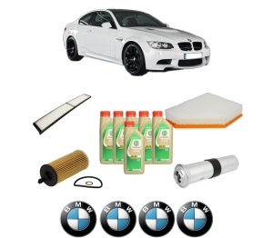 Set Pachet filtre revizie Bosch, 6 litrii ulei Castrol 5W30 BMW Seria 3 Coupe (E92) 320 d din 2010-2013, 4x Stickere auto cu BMW - Img 2