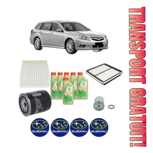 Set Pachet filtre revizie Bosch, 6 litrii ulei Castrol 5W30 SUBARU LEGACY V Estate (BR) 2.0 D AWD din 2013-2014, 4x Stickere auto cu SUBARU