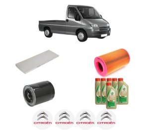 Set Pachet filtre revizie Bosch, 6 litrii ulei Castrol 5W40 CITROEN JUMPER I Platform/Chassis (230) 2.8 HDi din 2000-2002, 4x Stickere auto cu CITROEN - Img 2