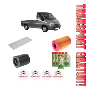 Set Pachet filtre revizie Bosch, 6 litrii ulei Castrol 5W40 CITROEN JUMPER I Platform/Chassis (230) 2.8 HDi din 2000-2002, 4x Stickere auto cu CITROEN