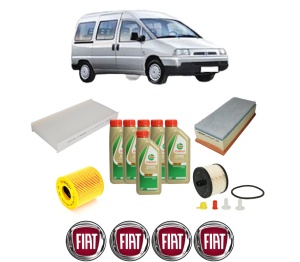 Set Pachet filtre revizie Bosch, 6 litrii ulei Castrol 5W40 FIAT SCUDO Bus (270_, 272_) 2.0 D Multijet din 2007-2016, 4x Stickere auto cu FIAT - Img 2