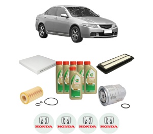 Set Pachet filtre revizie Bosch, 6 litrii ulei Castrol 5W40 HONDA ACCORD VII (CL, CN) 2.2 i-CTDi (CN1) din 2004-2008, 4x Stickere auto cu HONDA - Img 2