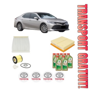 Set Pachet filtre revizie Bosch, 7 litrii ulei Castrol 0W20 TOYOTA CAMRY Saloon (_V5_) 3.5 (GSV50_) din 2011-2017, 4x Stickere auto cu TOYOTA